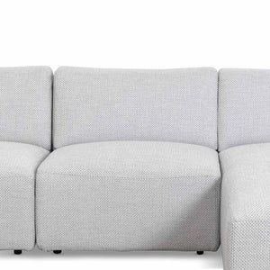 Passive Grey Three-Seater Right Chaise Sofa