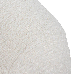 Ivory White Boucle Three-Seater Sofa