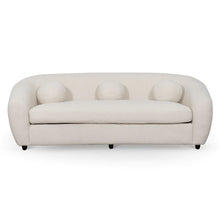 Load image into Gallery viewer, Ivory White Boucle Three-Seater Sofa