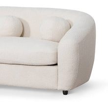 Load image into Gallery viewer, Ivory White Boucle Three-Seater Sofa