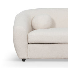 Load image into Gallery viewer, Ivory White Boucle Three-Seater Sofa