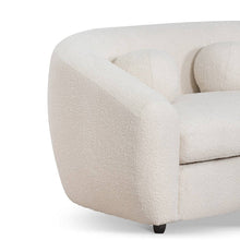 Load image into Gallery viewer, Ivory White Boucle Three-Seater Sofa