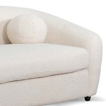 Load image into Gallery viewer, Ivory White Boucle Three-Seater Sofa