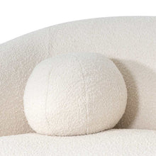 Load image into Gallery viewer, Ivory White Boucle Three-Seater Sofa