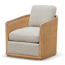 Load image into Gallery viewer, Wooden Armchair with Greige Fabric