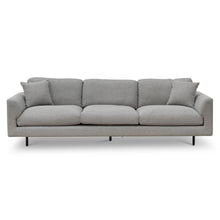 Load image into Gallery viewer, Grey Four-Seater Fabric Sofa