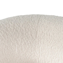 Load image into Gallery viewer, Ivory White Sherpa Armchair with Black Legs