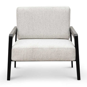 Silver Grey Fabric Lounge Chair