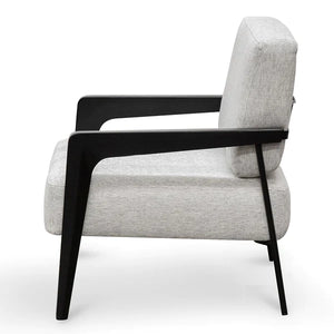 Silver Grey Fabric Lounge Chair