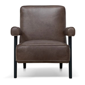 Dark Brown Leather Armchair