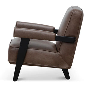Dark Brown Leather Armchair
