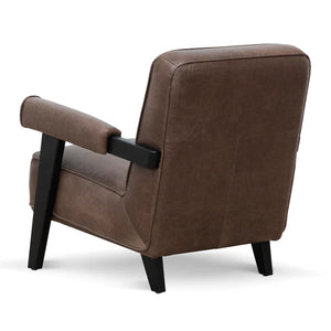 Dark Brown Leather Armchair