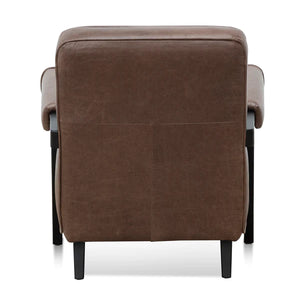 Dark Brown Leather Armchair