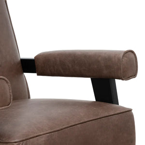 Dark Brown Leather Armchair