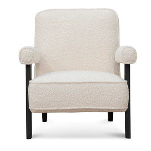 Ivory White Sherpa Armchair