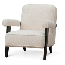 Load image into Gallery viewer, Ivory White Sherpa Armchair