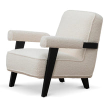 Load image into Gallery viewer, Ivory White Sherpa Armchair