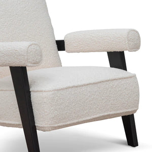 Ivory White Sherpa Armchair