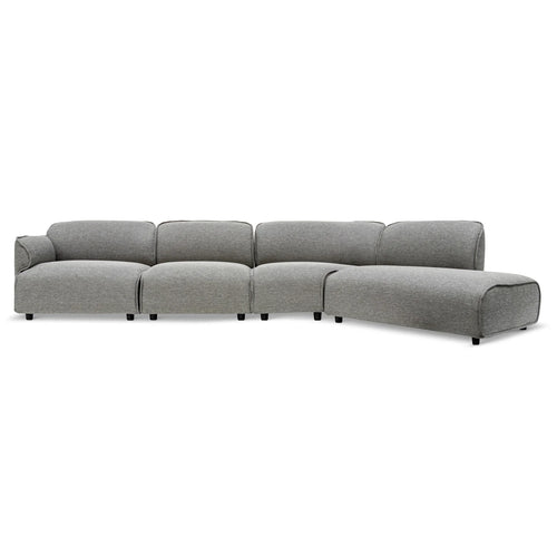 Graphite Grey Left Return Modular Fabric Corner Sofa