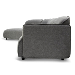 Graphite Grey Right Return Modular Fabric Corner Sofa