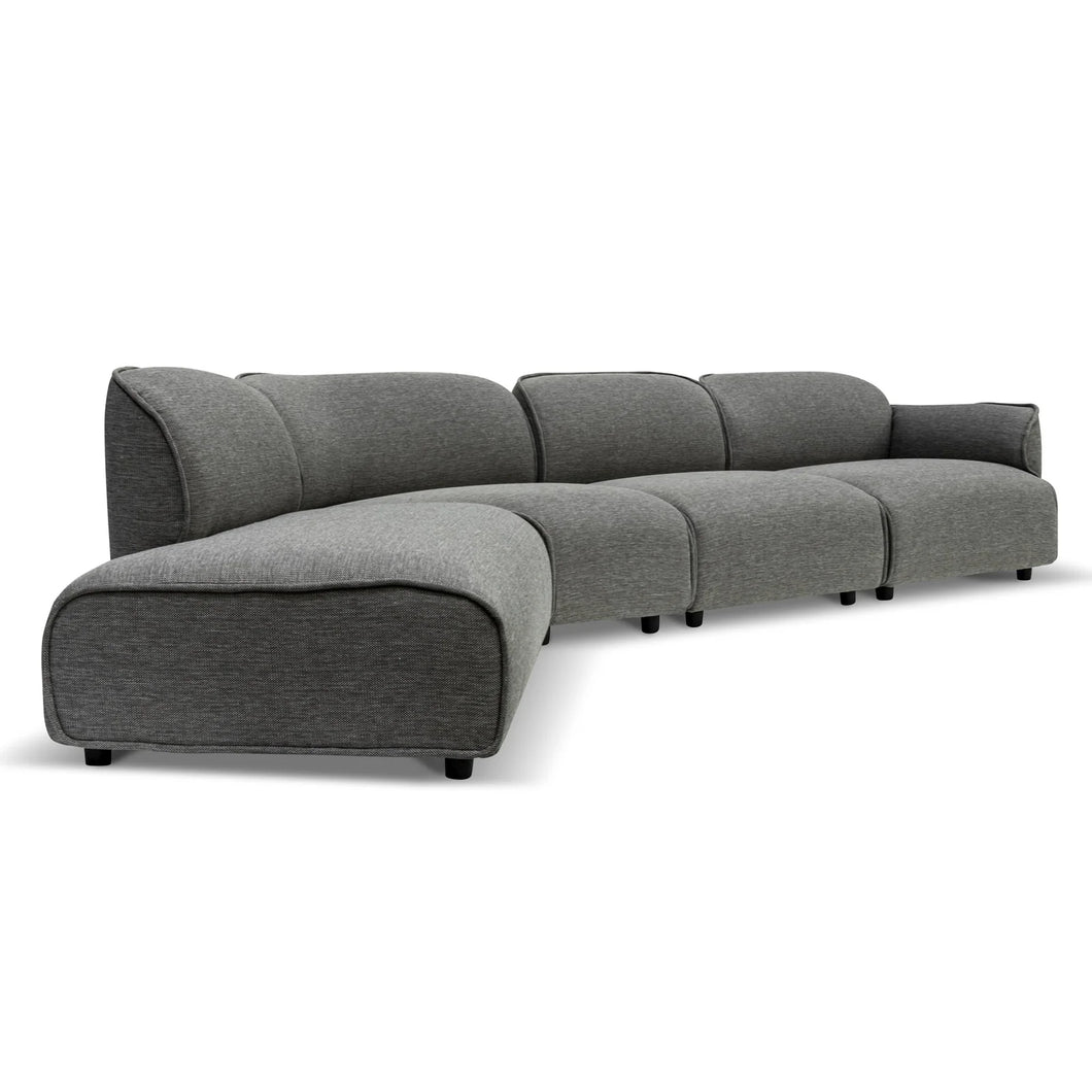 Graphite Grey Right Return Modular Fabric Corner Sofa