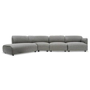 Graphite Grey Right Return Modular Fabric Corner Sofa