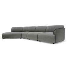 Load image into Gallery viewer, Graphite Grey Right Return Modular Fabric Corner Sofa