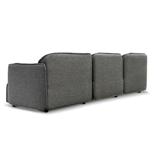 Graphite Grey Right Return Modular Fabric Corner Sofa