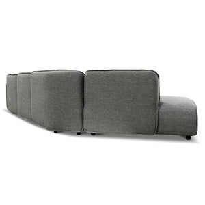 Graphite Grey Right Return Modular Fabric Corner Sofa