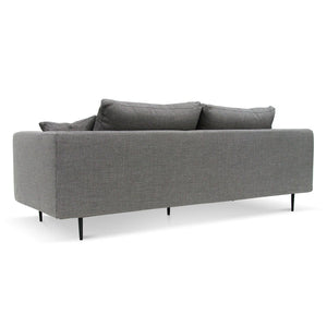 Noble Grey Four-Seater Fabric Sofa