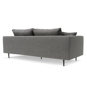 Noble Grey Four-Seater Fabric Sofa