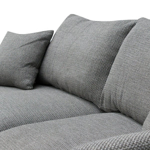 Noble Grey Four-Seater Fabric Sofa