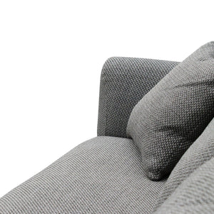 Noble Grey Four-Seater Fabric Sofa