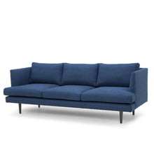 Load image into Gallery viewer, Navy Three-Seater Fabric Sofa