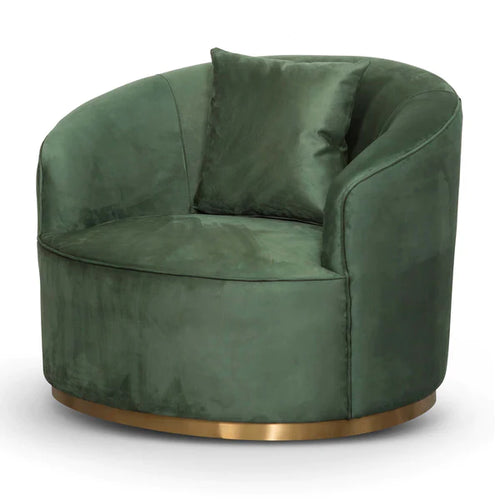 Dark Green Velvet Armchair