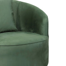 Load image into Gallery viewer, Dark Green Velvet Armchair