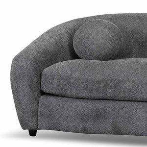 Iron Grey Three-Seater Fabric Sofa