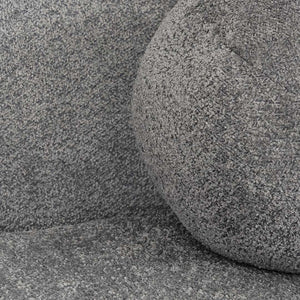 Iron Grey Three-Seater Fabric Sofa