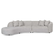 Load image into Gallery viewer, Light Grey Fleece Left Chaise Sofa