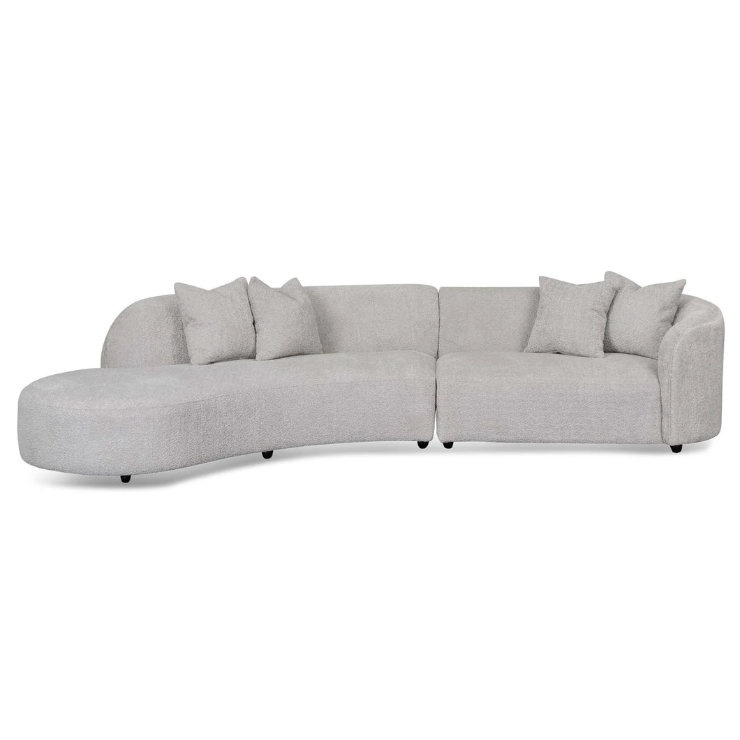 Light Grey Fleece Left Chaise Sofa