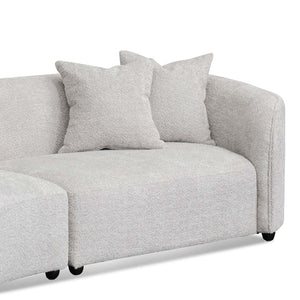 Light Grey Fleece Left Chaise Sofa