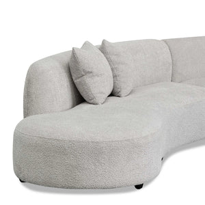 Light Grey Fleece Left Chaise Sofa