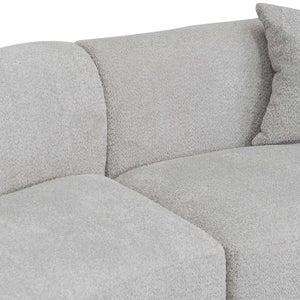 Light Grey Fleece Left Chaise Sofa