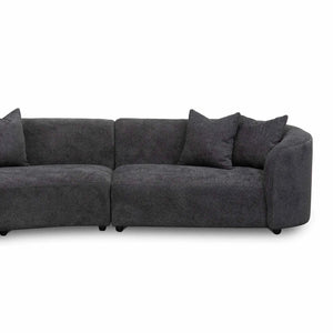 Charcoal Fleece Left Chaise Sofa