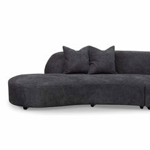 Load image into Gallery viewer, Charcoal Fleece Left Chaise Sofa