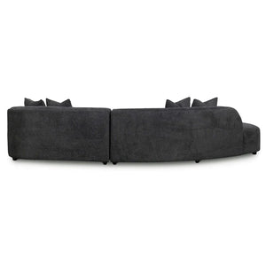 Charcoal Fleece Left Chaise Sofa