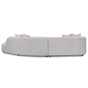 Light Grey Fleece Right Chaise Sofa