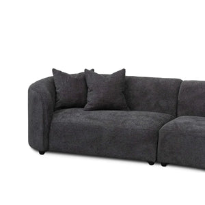 Charcoal Fleece Right Chaise Sofa