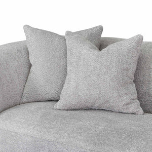 Light Grey Fleece Four-Seater Sofa