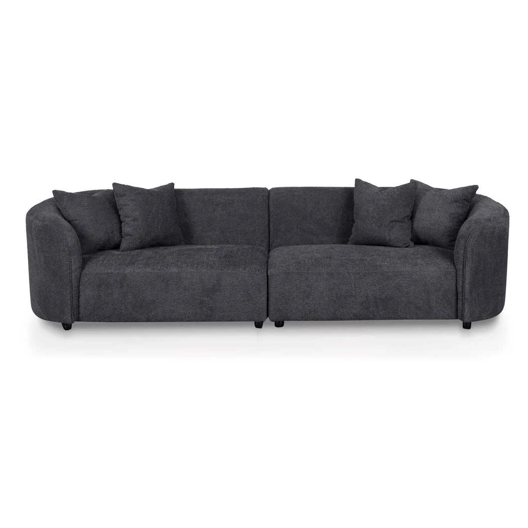 Charcoal Fleece Four-Seater Sofa